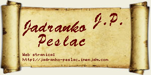 Jadranko Peslać vizit kartica